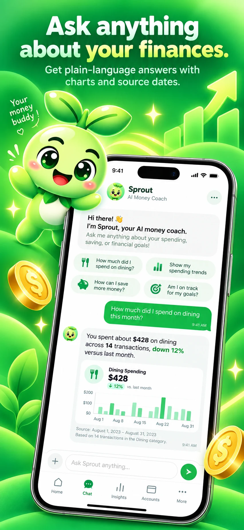 iPhone: Ask anything about your finances.